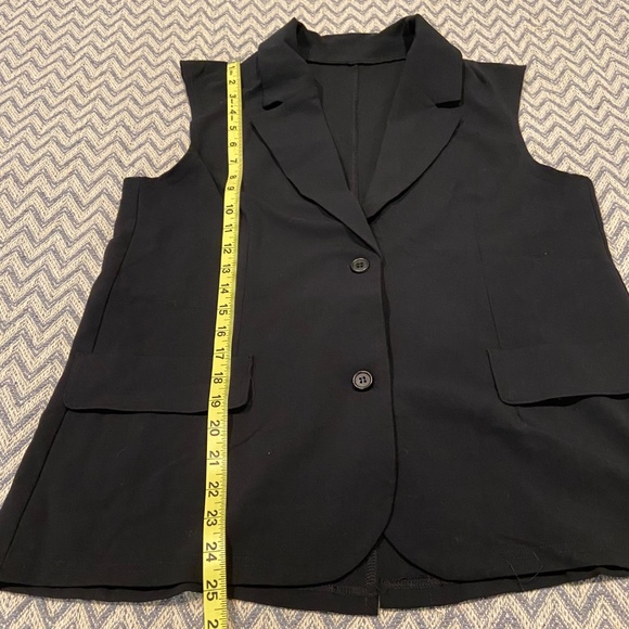 Weissman Mixify Studio Exclusive Black Woven Stretch Suiting Vest – Adult Medium - Picture 8 of 9